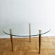 Table basse circulaire tripode - verre