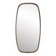 Rearview mirror and free form from the 50s - 60s on gold frame