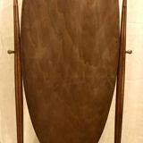 Old large psychic mirror on wooden stand