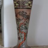 Legras glass cornet vase, "Spring" model (1900 - 1910)