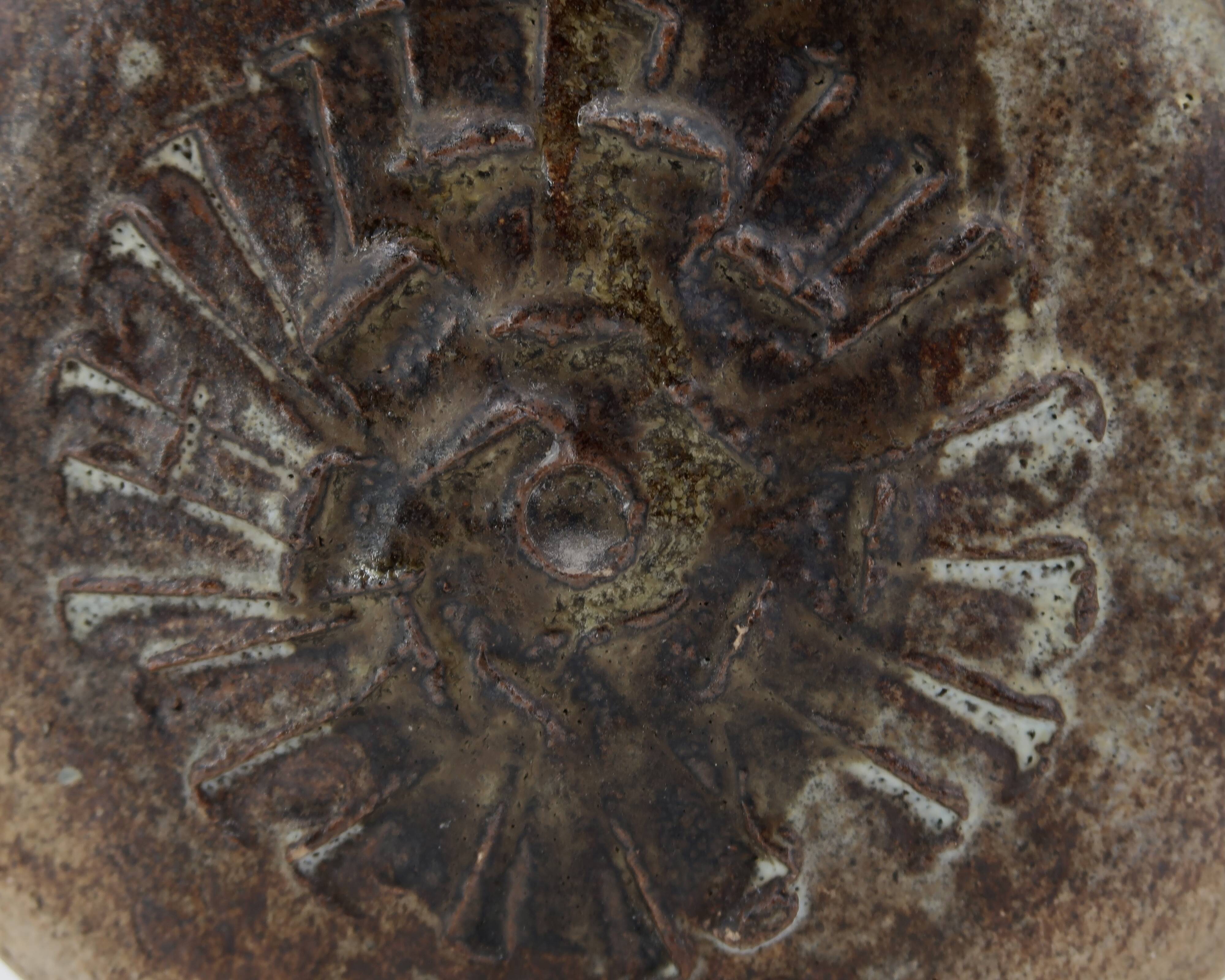 Stoneware lentil vase by Pat Rowland, 1970s