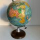 Vintage globe 1950 terrestrial wood Girard Barrère Forest - 38 cm