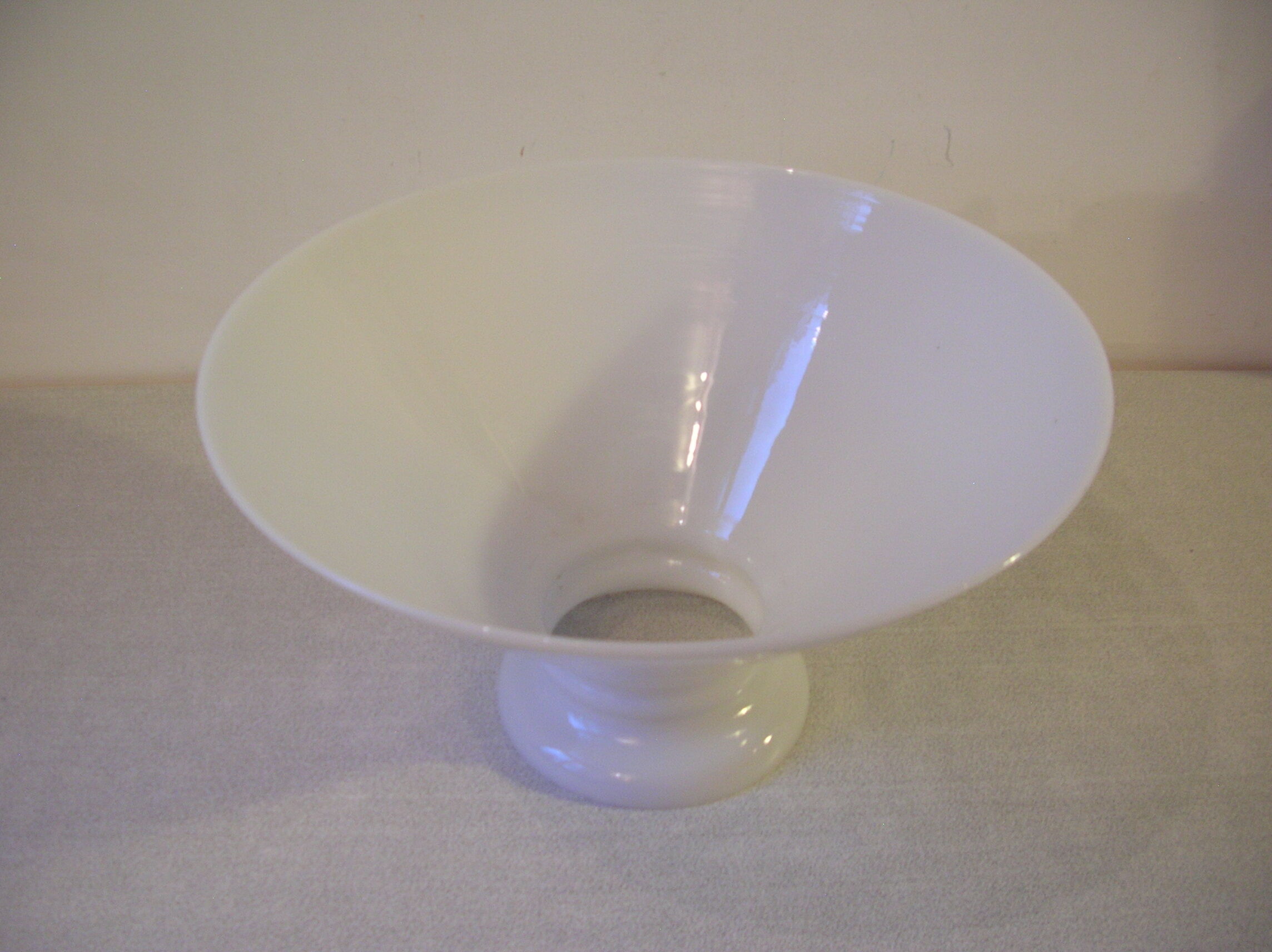 Old white opaline glass lamp shade chandelier ceiling light fixture