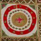 Vintage Turkish hand-knotted rug 124x138 cm