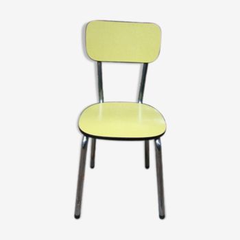 Chaise formica jaune vintage