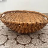 Rare giant oval wicker basket d58