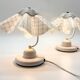 Pair of table lamps with pleated shades – 1980s