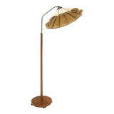 Scandinavian floor lamp in elm, Swedish modern, Sweden, 1940