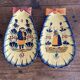 Shell-shaped butter dishes by Henriot Quimper for placing or hanging.