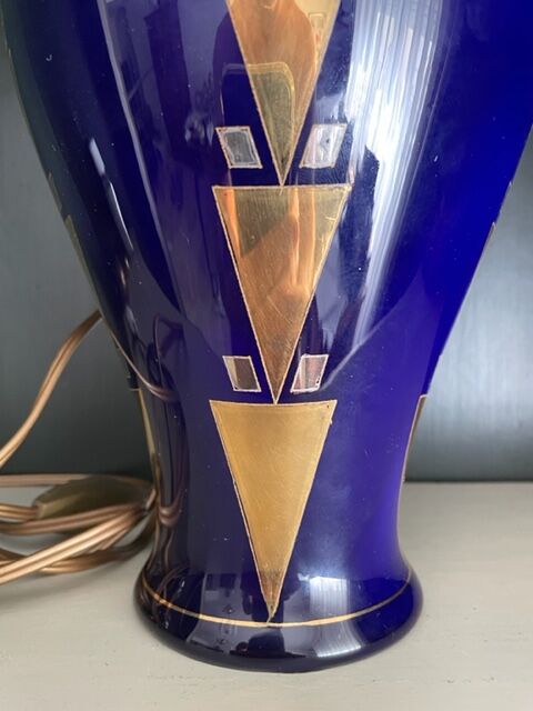 Art Deco lamp Boch la Louvière ceramic