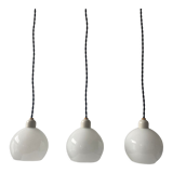 Lot 3 suspensions in vintage opaline 12 cm