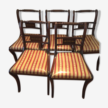 Suite de 5 chaises de table