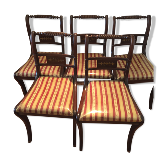 Suite de 5 chaises de table