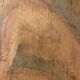 Painting signed oil on wood female portrait “belle époque”