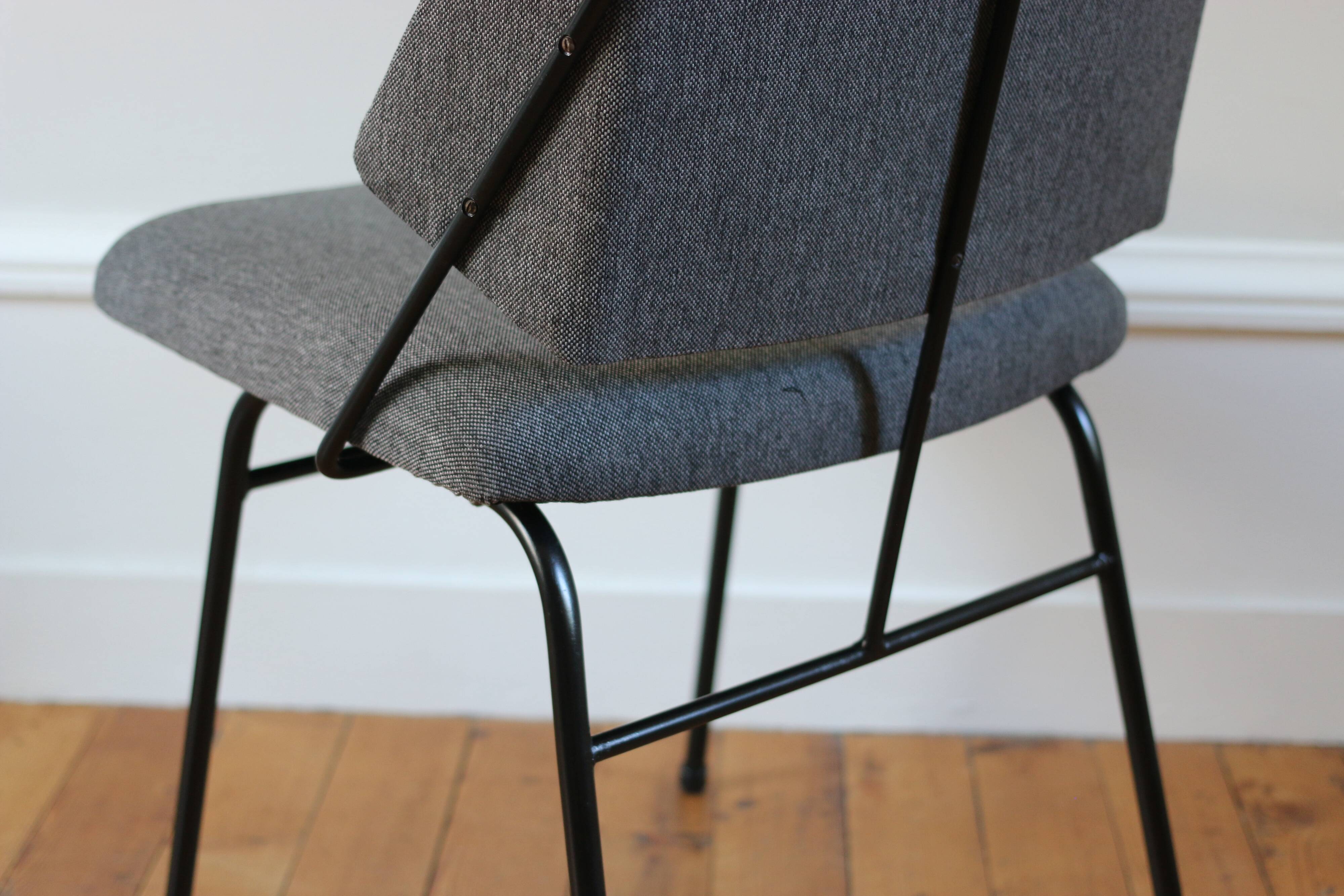 Series of 6 vintage modernist chairs Raphael Raffel, 1950s