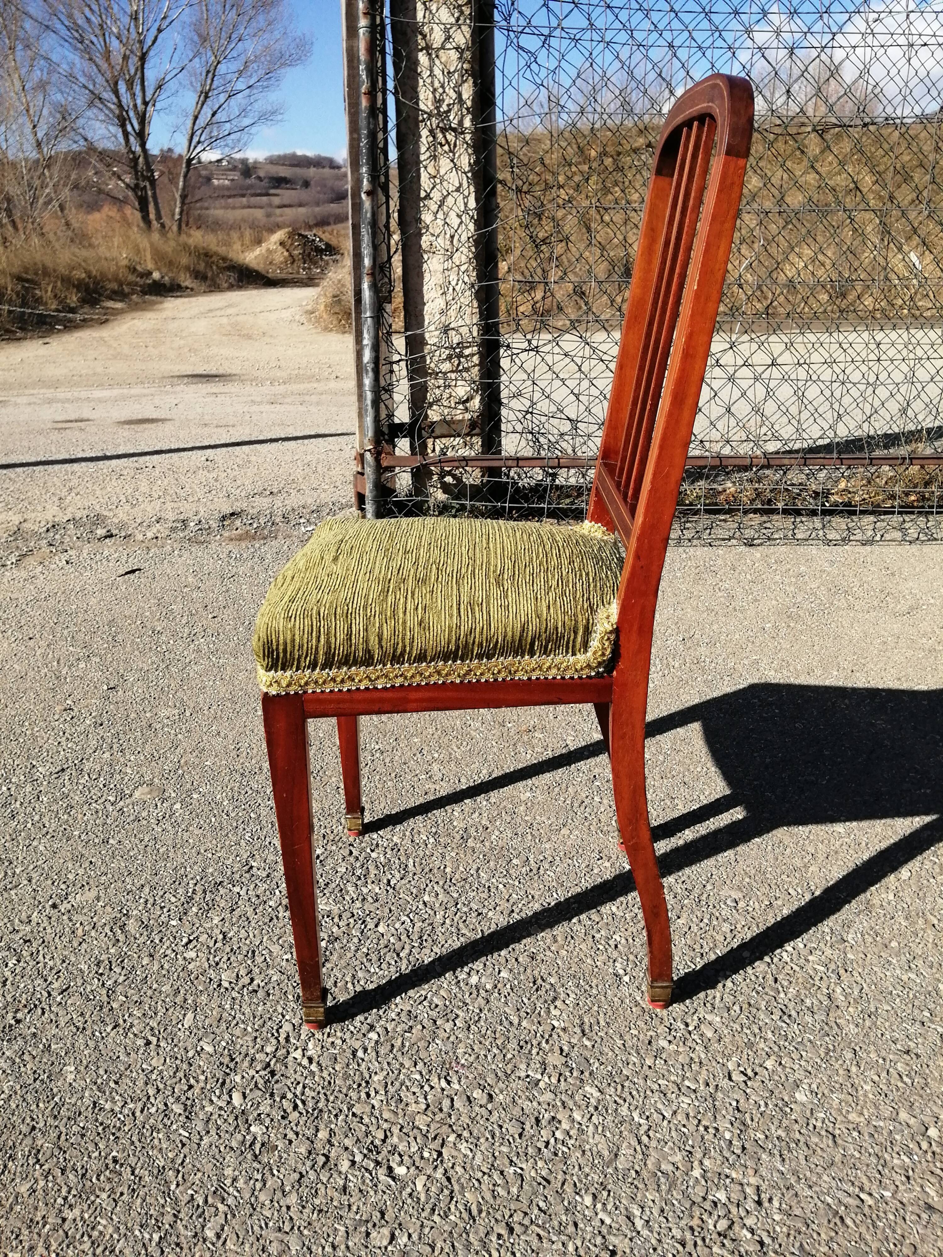 Coiffeuse et chaise en acajou blond Art Déco 1930