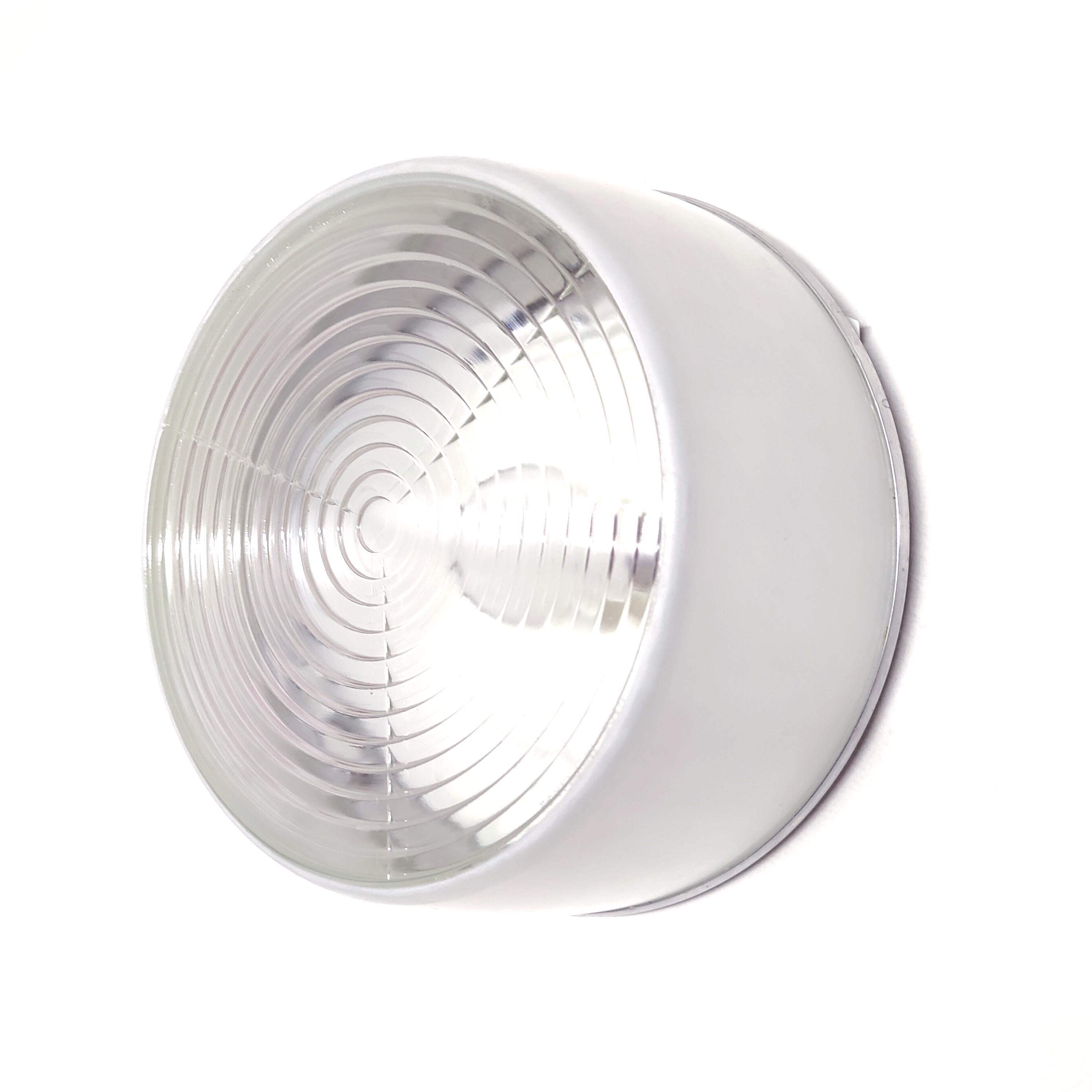 Ceiling lamp or wall lamp Holophane white opaline glass 1970 diameter 30cm