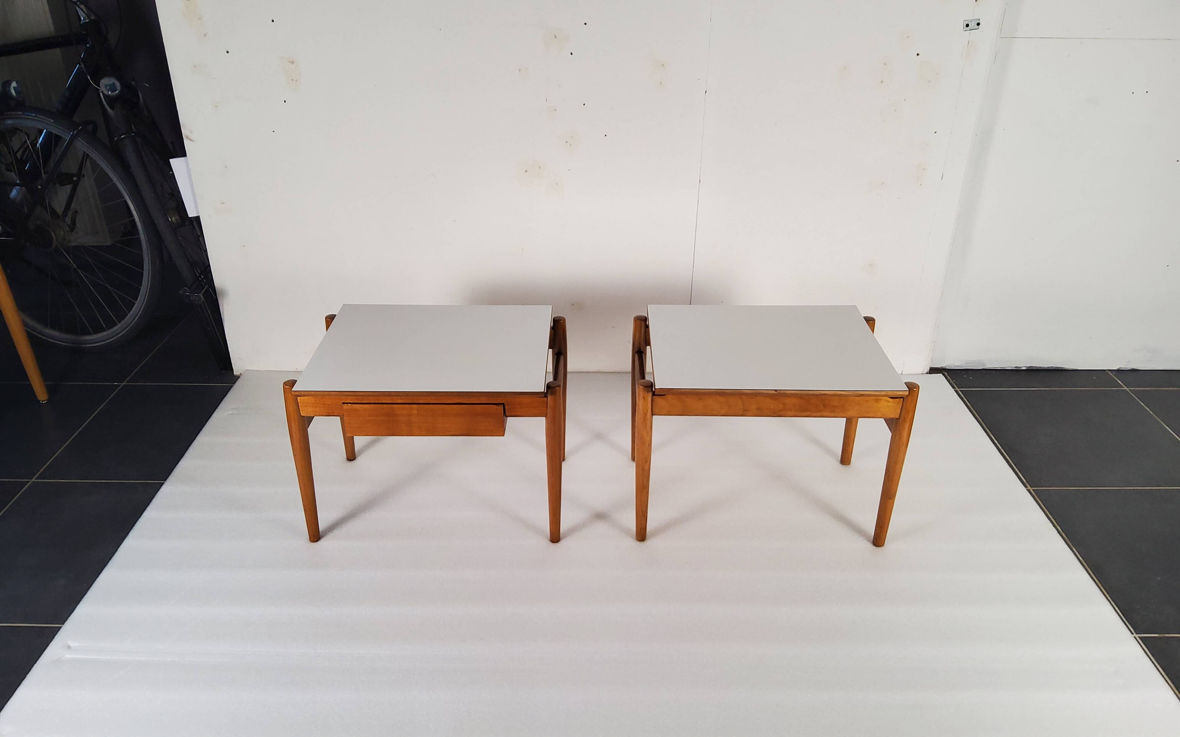 Wooden side table, Van Den Berghe-Pauvers, Belgium