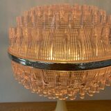 ▪️50s Pop and Modern Plastic Lamp Pink Globe and Cream Base Brand ME