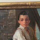 Portrait child oil on canvas 20th