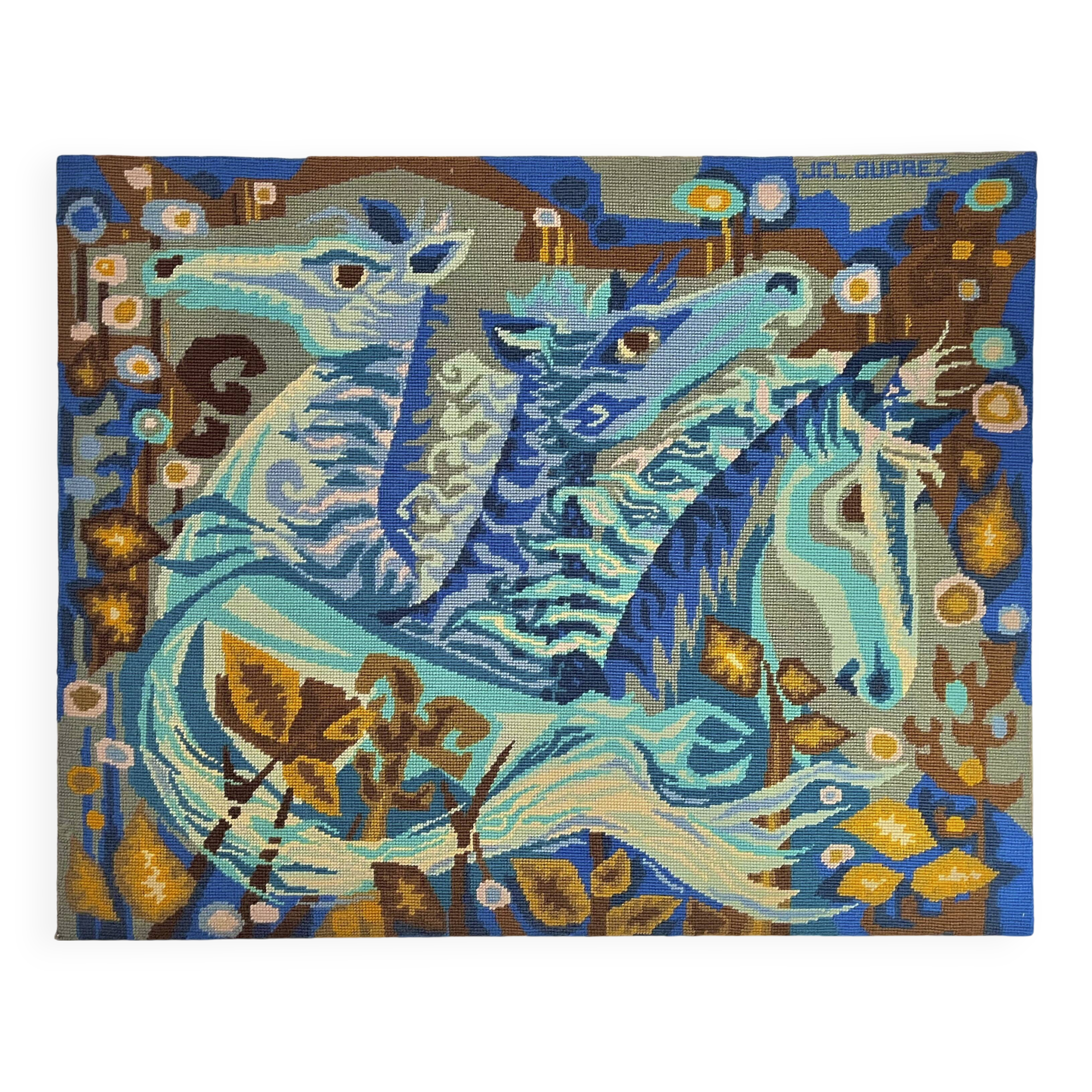 JCL Duprez tapestry "the azure horses"