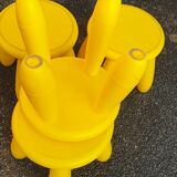 4 low canary yellow stools