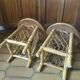 Pair of nightstands in rattan