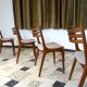 Ensemble de 4 chaises de salle à manger en teck scandinaves modernes, Danemark années 1960.