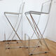 Set of 2 Till Behrens stools - 'Kreuzschwinger' - Schlubach - 1983