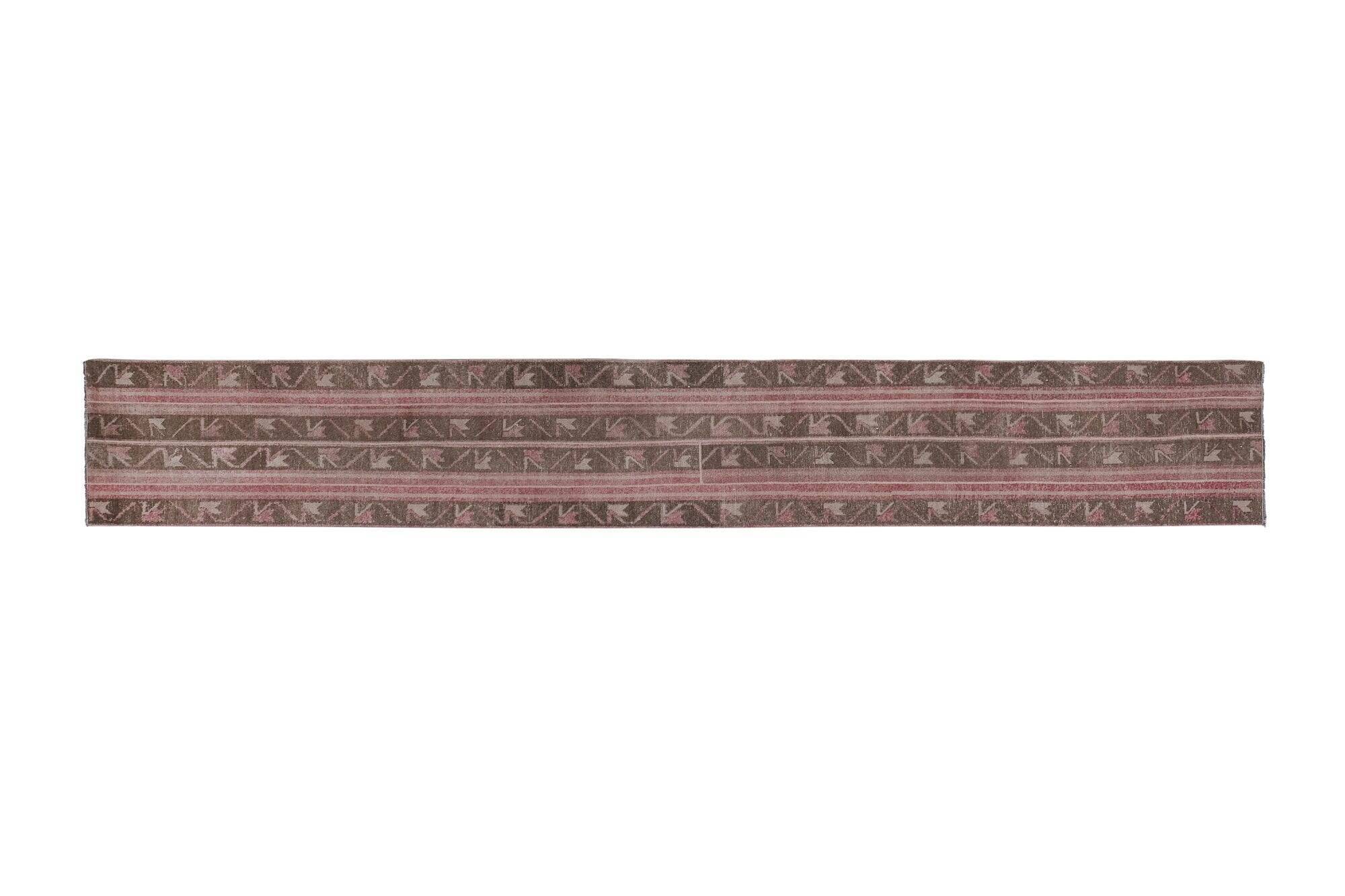 Vintage Turkish hallway rug 67x470 cm