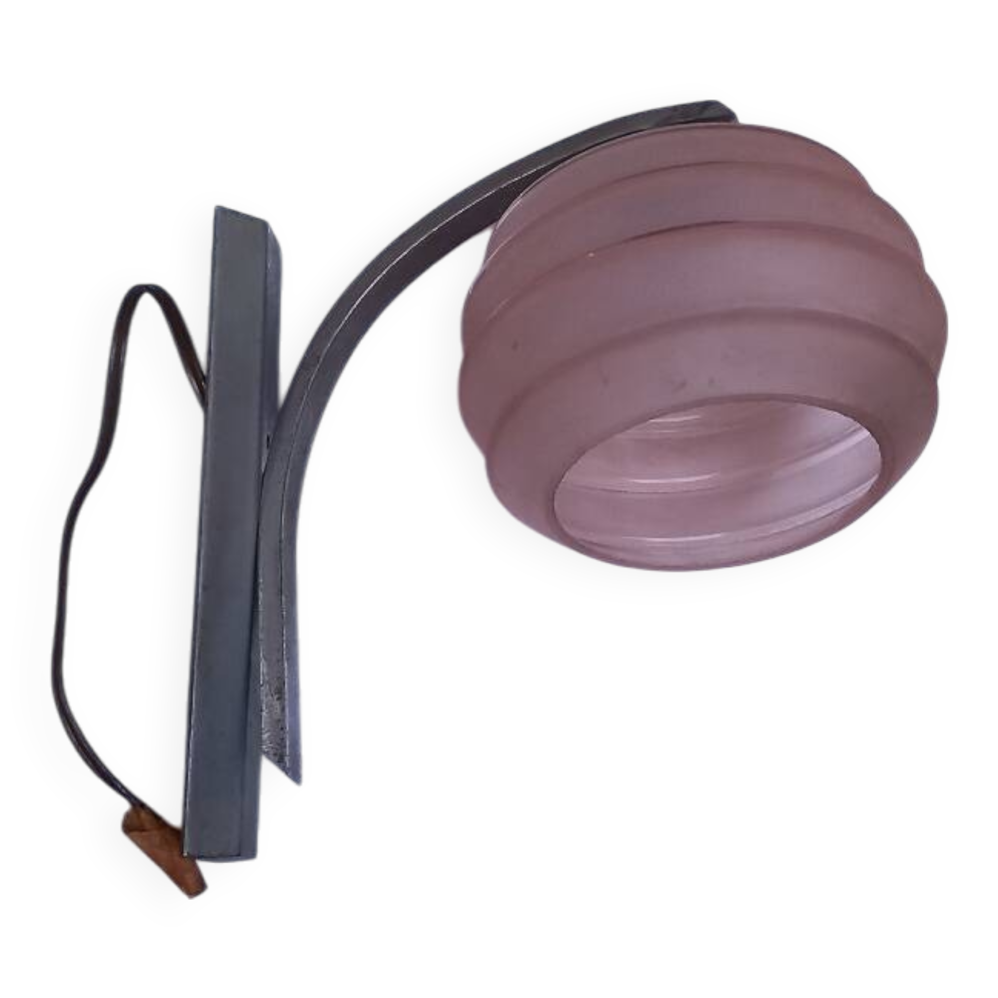 Vintage pink opaline wall lamp