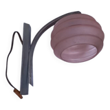 Vintage pink opaline wall lamp