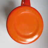 Enamelled sheet metal pot with vintage lid