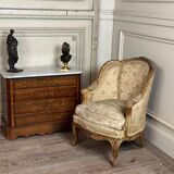 Miniature chest of drawers in mahogany veneer, 19th century