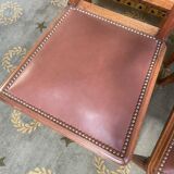 6 Art Deco period chairs in mahogany and leather