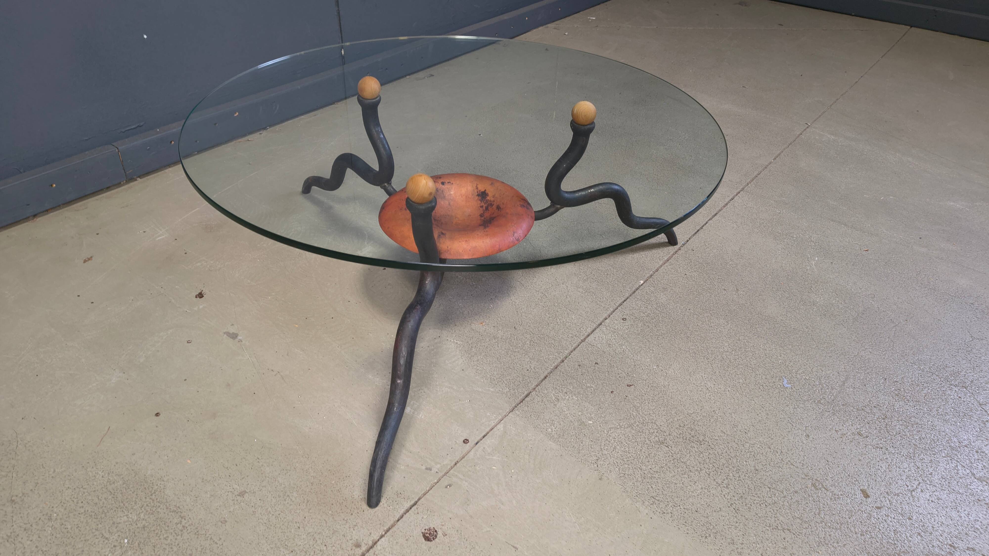 Table basse en fer forgé par DAB, années 1970 - Pays-Bas