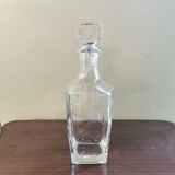 Square vintage decanter made of transparent glass