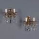 Antique wall sconces in Rococo style, bronze, Italy, 20th century.