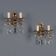 Antique wall sconces in Rococo style, bronze, Italy, 20th century.