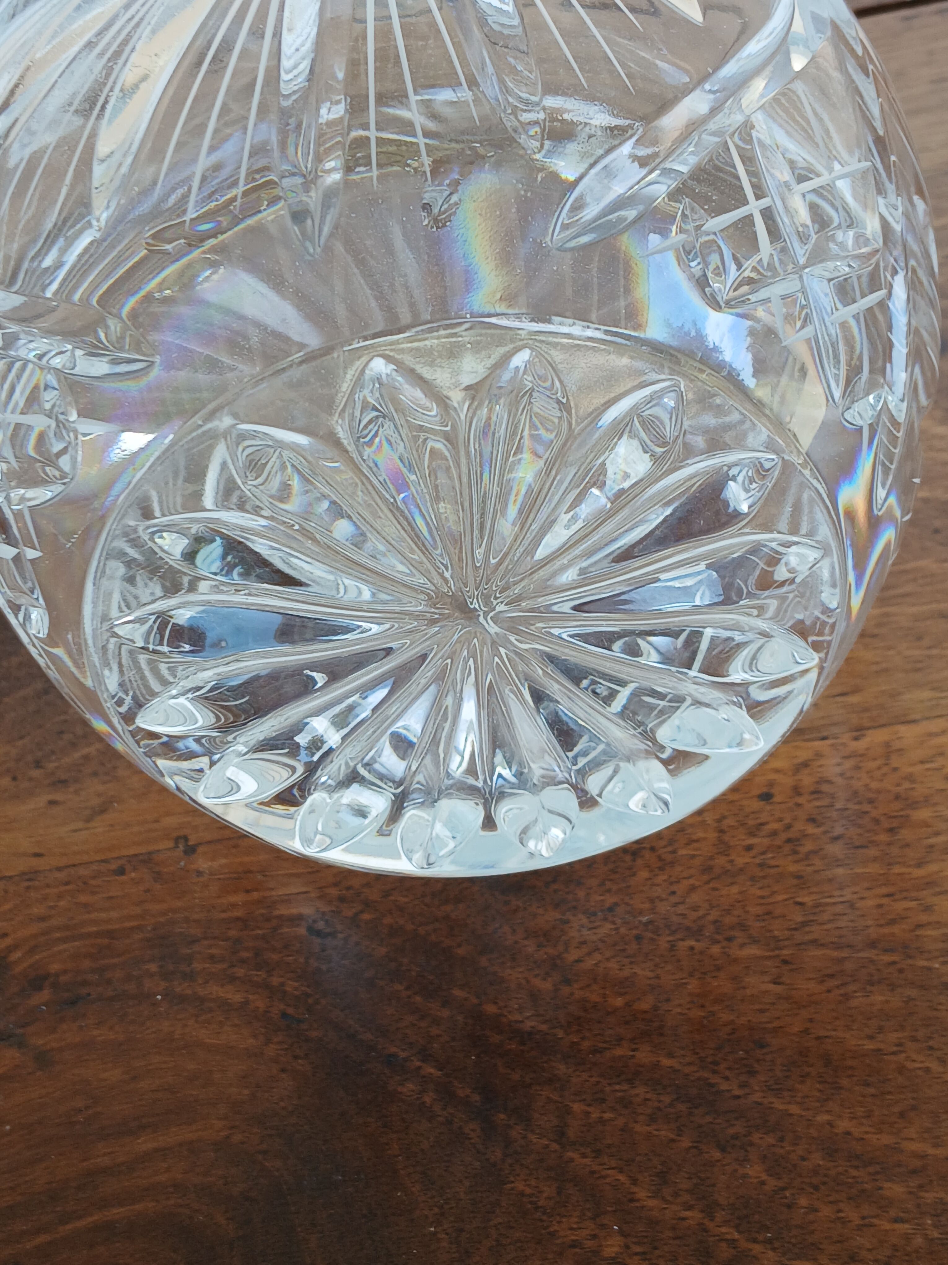 crystal wine decanter from Samabor, Czechoslovakia,
