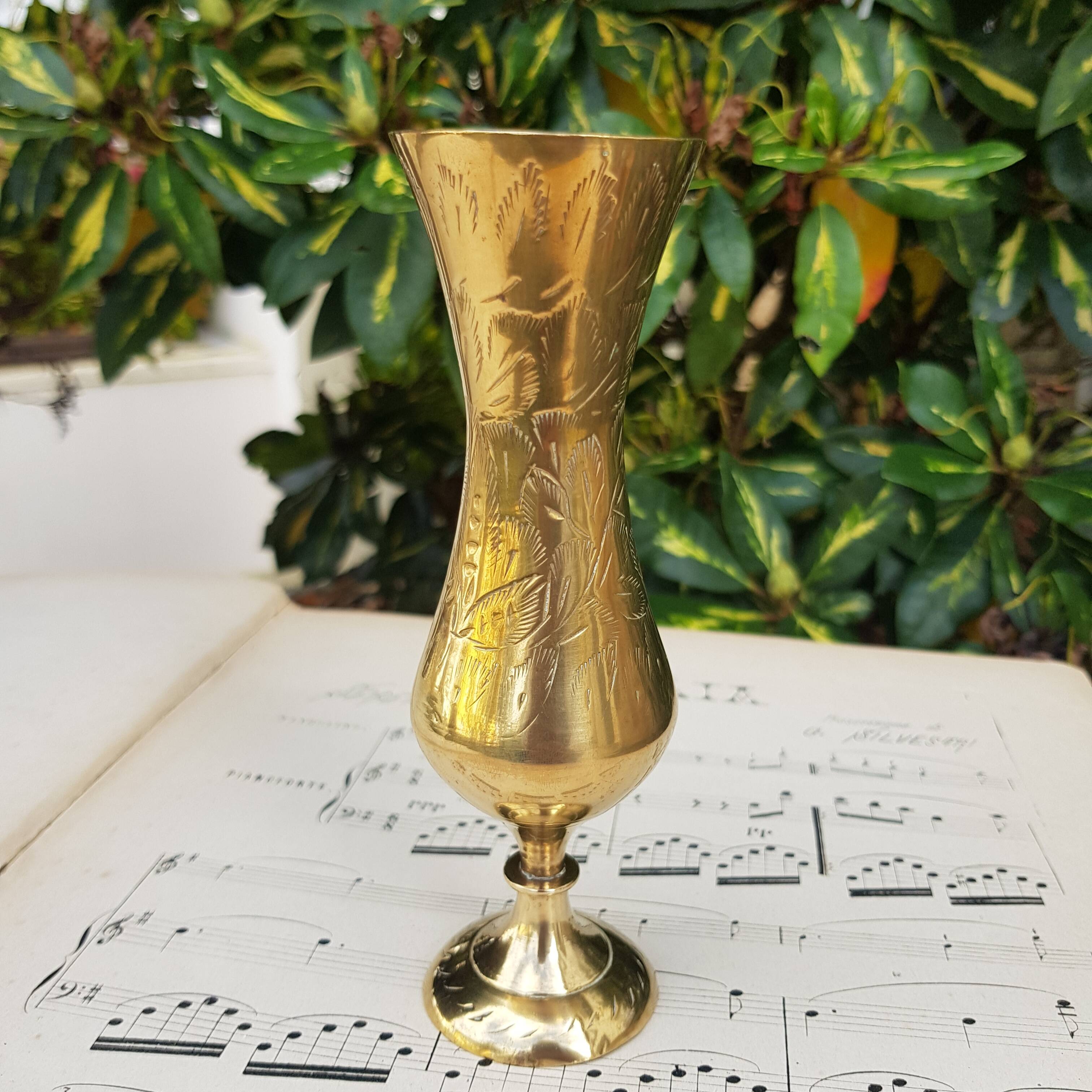 Small brass vase