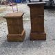 2 pine wood bases