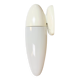 Industrial White Bakelite Wall Light with Milk Glass, 1950s