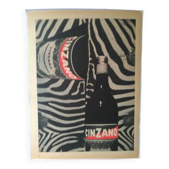 A Cinzano alcohol paper advertisement from a period magazine