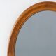 Mid century oval oak Mirror, Belgium 1950s