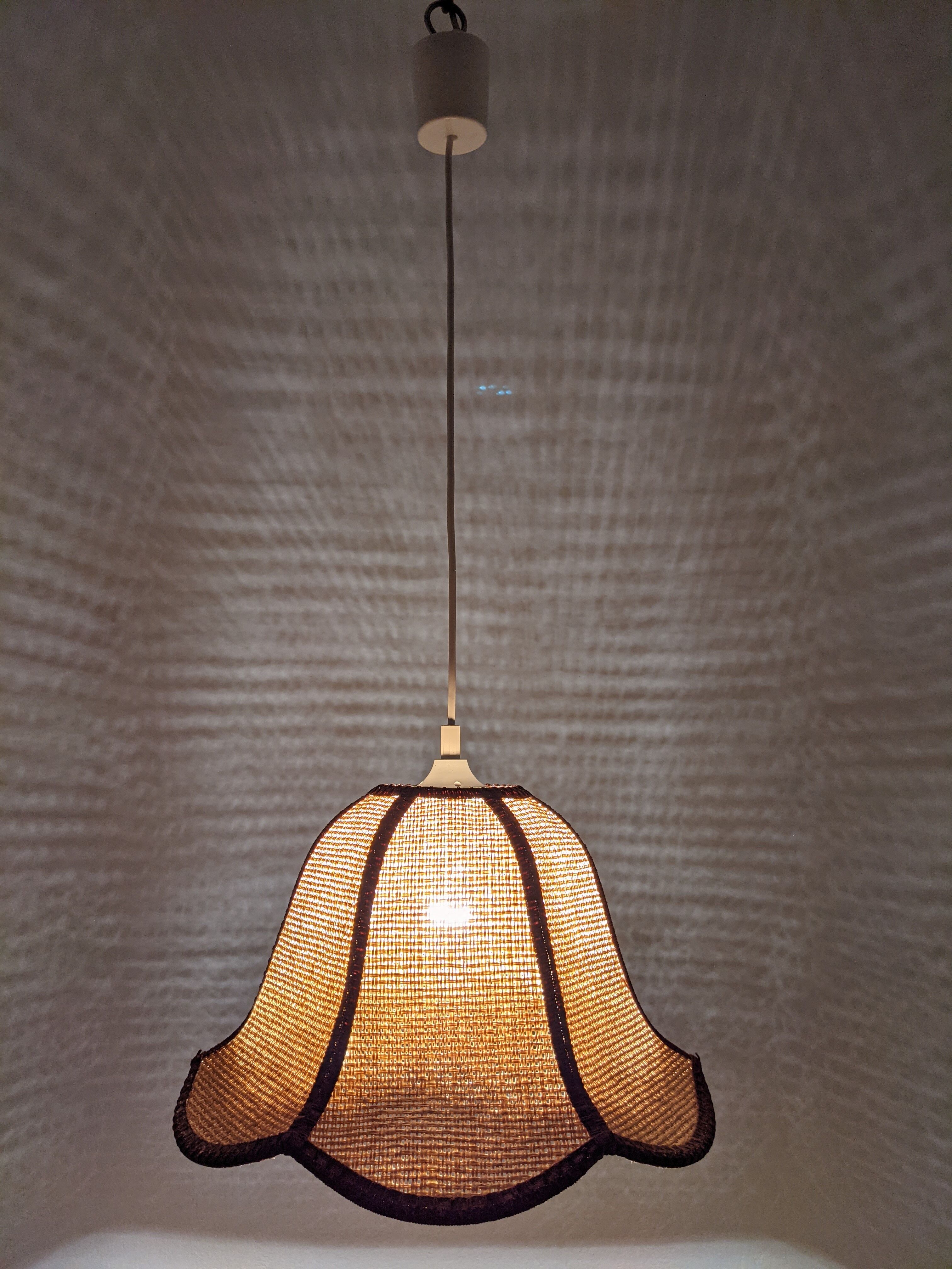 Rattan flower suspension from the 60s/70s