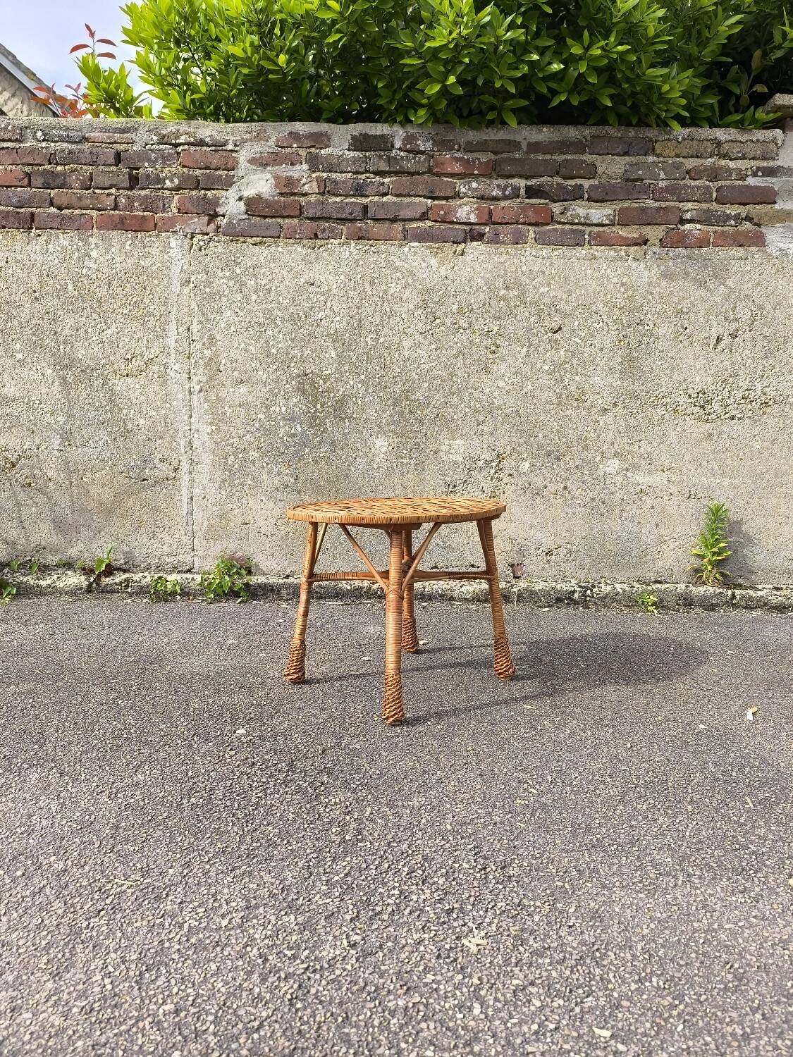Wicker coffee table 1950