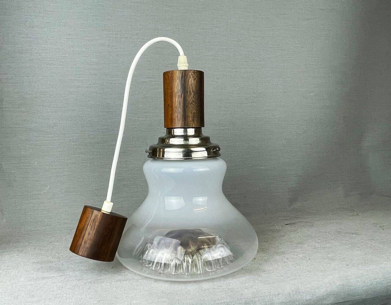 Mazzega style Art glass pear shaped hanging lamp 1970s