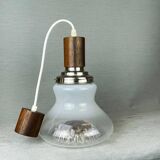 Lampe à suspension en forme de poire en verre d'art de style Mazzega 1970
