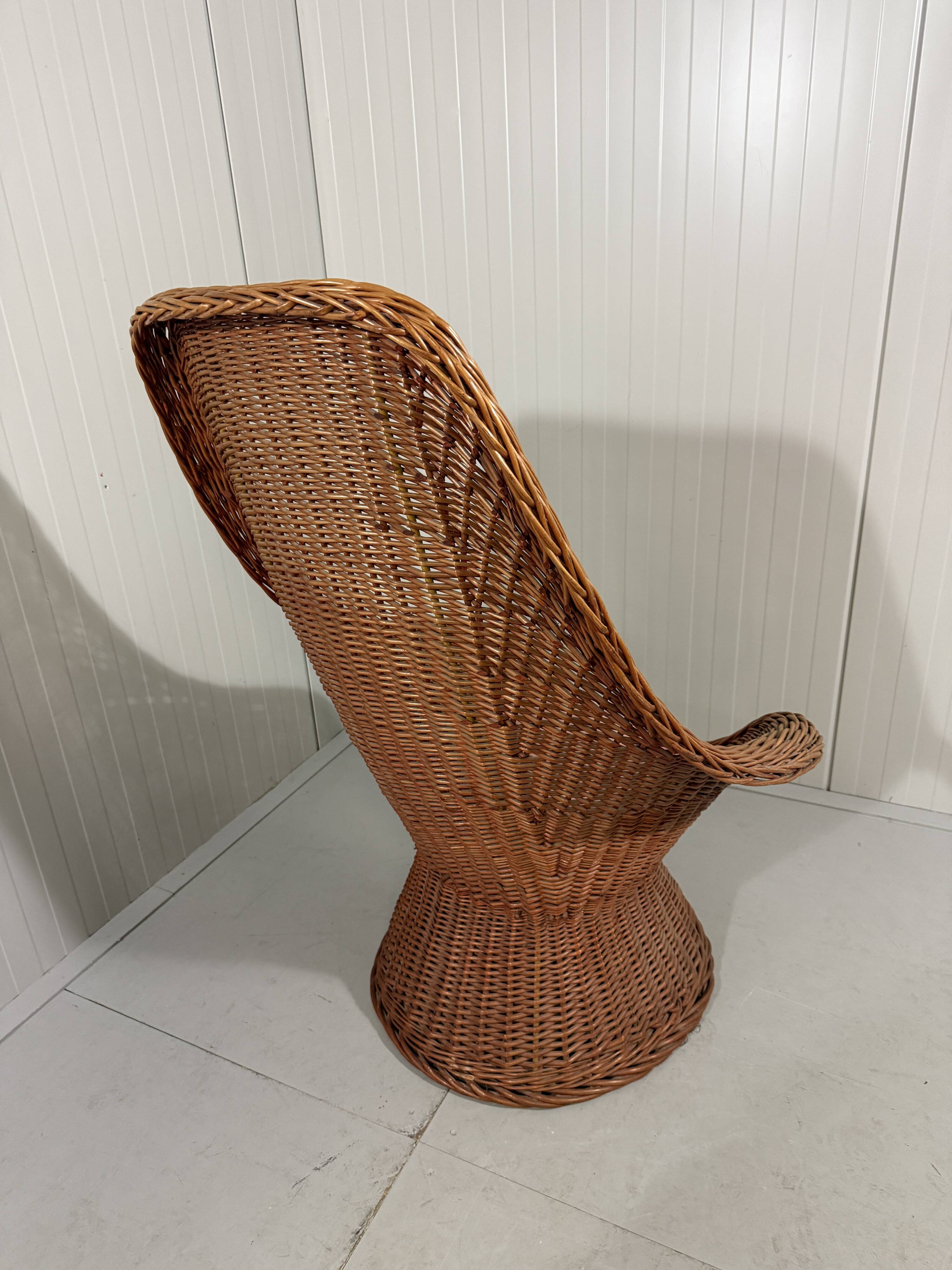 Vintage wicker chair 1970's